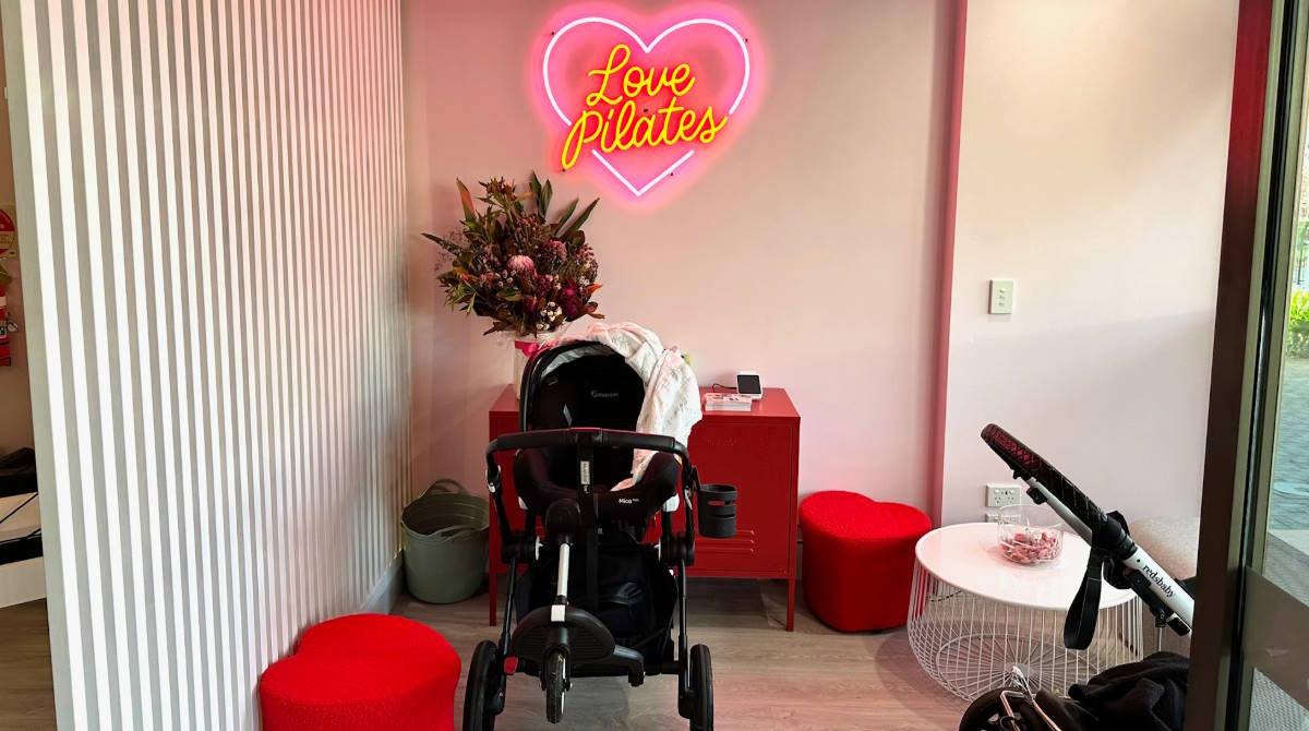 Love Pilates Beecroft Mum and Bub Class Barre Reformer Tower Yoga Entrance